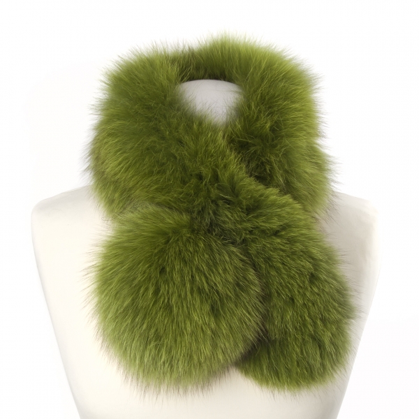 Fox Fur Collar, green